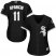 Chicago White Sox #11 Luis Aparicio Black Alternate Womens Stitched MLB Jersey