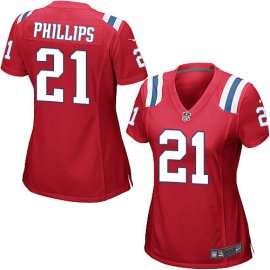 Nike New England Patriots #21 Adrian Phillips Red Alternate Womens Stitched NFL Elite Jersey
