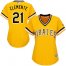 Pittsburgh Pirates #21 Roberto Clemente Gold Alternate Womens Stitched MLB Jersey