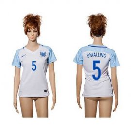 Womens England #5 Smalling Home Soccer Country Jersey