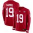 Nike San Francisco 49ers #19 Deebo Samuel Red Team Color Mens Stitched NFL Limited Therma Long Sleeve Jersey