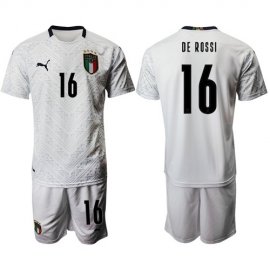 Italy #16 De Rossi Away Soccer Country Jersey
