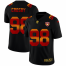 Las Vegas Raiders #98 Maxx Crosby Mens Black Nike Red Orange Stripe Vapor Limited NFL Jersey