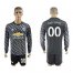 Manchester United Personalized Black Long Sleeves Soccer Club Jersey