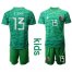 Mexico #13 G.Ochoa Green Goalkeeper Kid Soccer Country Jersey