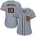 San Francisco Giants #10 Evan Longoria Grey Road 2 Womens Stitched MLB Jersey