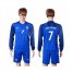 France #7 Griezmann Home Long Sleeves Soccer Country Jersey