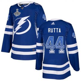 Adidas Tampa Bay Lightning #44 Jan Rutta Blue Home Authentic Drift Fashion 2020 Stanley Cup Champions Stitched NHL Jersey