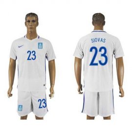 Greece #23 Siovas Home Soccer Country Jersey