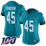 Nike Jacksonville Jaguars #45 KLavon Chaisson Teal Green Alternate Womens Stitched NFL 100th Season Vapor Untouchable Limited Jersey