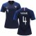 Womens France #4 Varane Home Soccer Country Jersey