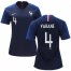 Womens France #4 Varane Home Soccer Country Jersey