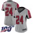 Nike Atlanta Falcons #24 A.J. Terrell Silver Womens Stitched NFL Limited Inverted Legend 100th Season Jersey