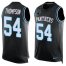 Nike Carolina Panthers #54 Shaq Thompson Black Team Color Mens Stitched NFL Limited Tank Top Jersey