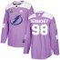 Adidas Tampa Bay Lightning #98 Mikhail Sergachev Purple Authentic Fights Cancer 2020 Stanley Cup Champions Stitched NHL Jersey