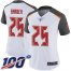 Nike Tampa Bay Buccaneers #25 Peyton Barber White Womens Stitched NFL 100th Season Vapor Limited Jersey