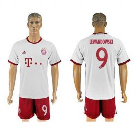 Bayern Munchen #9 Lewandowski White Soccer Club Jersey