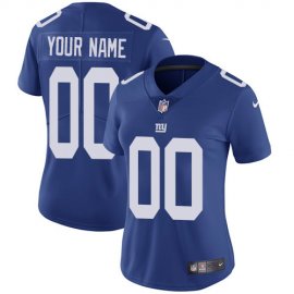 Nike New York Giants Customized Royal Blue Team Color Stitched Vapor Untouchable Limited Womens NFL Jersey