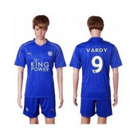 Leicester City #9 Vardy Home Soccer Club Jersey