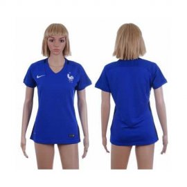 Womens France Blank Home Soccer Country Jersey