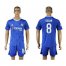 Chelsea #8 Oscar UEFA Champions League Home Soccer Club Jersey