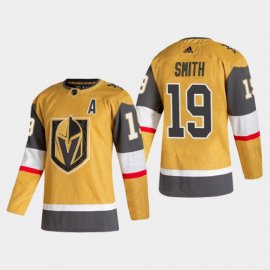 Vegas Golden Knights #19 Reilly Smith Mens Adidas 2020-21 Authentic Player Alternate Stitched NHL Jersey Gold