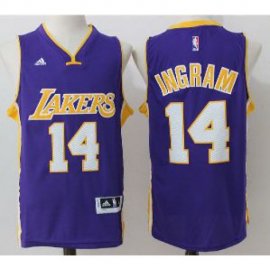 Mens Los Angeles Lakers #14 Brandon Ingram Adidas Purple NBA Draft16 Player Swingman Jersey