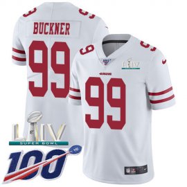 Nike San Francisco 49ers #99 DeForest Buckner White Super Bowl LIV 2020 Youth Stitched NFL 100th Season Vapor Limited Jersey