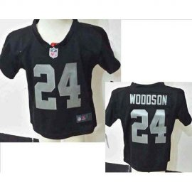 Toddler Nike Las Vegas Raiders #24 Charles Woodson Black Team Color Stitched NFL Elite Jersey