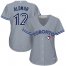 Toronto Blue Jays #12 Roberto Alomar Grey Road Womens Stitched MLB Jersey