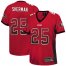 Nike San Francisco 49ers #25 Richard Sherman Red Team Color Womens Stitched NFL Elite Drift Fashion Jersey
