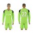 Liverpool #22 Mignolet Green Goalkeeper Long Sleeves Soccer Club Jersey