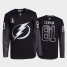 Adidas Tampa Bay Lightning #81 Erik Cernak Mens 2022 Stanley Cup Final Patch Alternate Authentic NHL Jersey – Black Mens