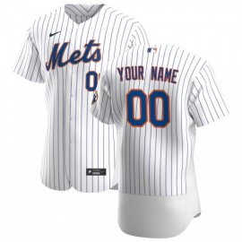 New York Mets Custom Mens Nike White Home 2020 Authentic Player MLB Jersey
