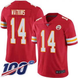 Nike Kansas City Chiefs #14 Sammy Watkins Red Team Color Mens Stitched NFL 100th Season Vapor Limited Jersey