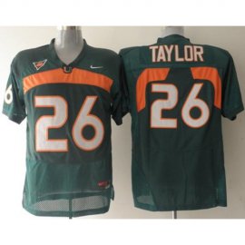 Miami Hurricanes 26 Sean Taylor Green NCAA Jersey