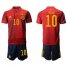 Spain #10 Thiago Home Soccer Country Jersey