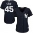 New York Yankees #45 Gerrit Cole Navy Blue Alternate Womens Stitched MLB Jersey