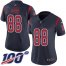 Nike Houston Texans #88 Jordan Akins Navy Blue Womens Stitched NFL Limited Rush 100th Season Jersey