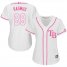 Tampa Bay Rays #28 Colby Rasmus White/Pink Fashion Womens Stitched MLB Jersey