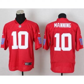 Nike New York Giants #10 Eli Manning Red Mens Stitched NFL Elite QB Practice Jersey