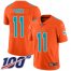 Nike Miami Dolphins #11 DeVante Parker Orange Mens Stitched NFL Limited Inverted Legend 100th Season Jersey
