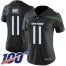 Nike New York Jets #11 Denzel Mim Black Alternate Womens Stitched NFL 100th Season Vapor Untouchable Limited Jersey