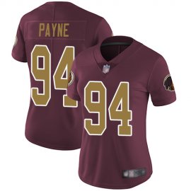 Nike Washington Football Team #94 DaRon Payne Burgundy Red Alternate Womens Stitched NFL Vapor Untouchable Limited Jersey