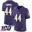 Nike Baltimore Ravens #44 Marlon Humphrey Purple Team Color Mens Stitched NFL 100th Season Vapor Limited Jersey