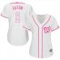 Washington Nationals #2 Adam Eaton White/Pink Fashion Womens Stitched MLB Jersey