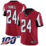 Nike Atlanta Falcons #24 A.J. Terrell Red Team Color Mens Stitched NFL 100th Season Vapor Untouchable Limited Jersey
