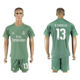 Real Madrid #13 K.Casilla Green Goalkeeper Soccer Club Jersey