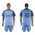 Manchester City #10 Kun Aguero Home Soccer Club Jersey