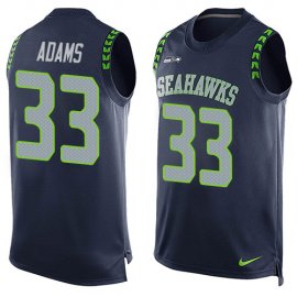 Nike Seattle Seahawks #33 Jamal Adams Steel Blue Team Color Mens Stitched NFL Limited Tank Top Jersey